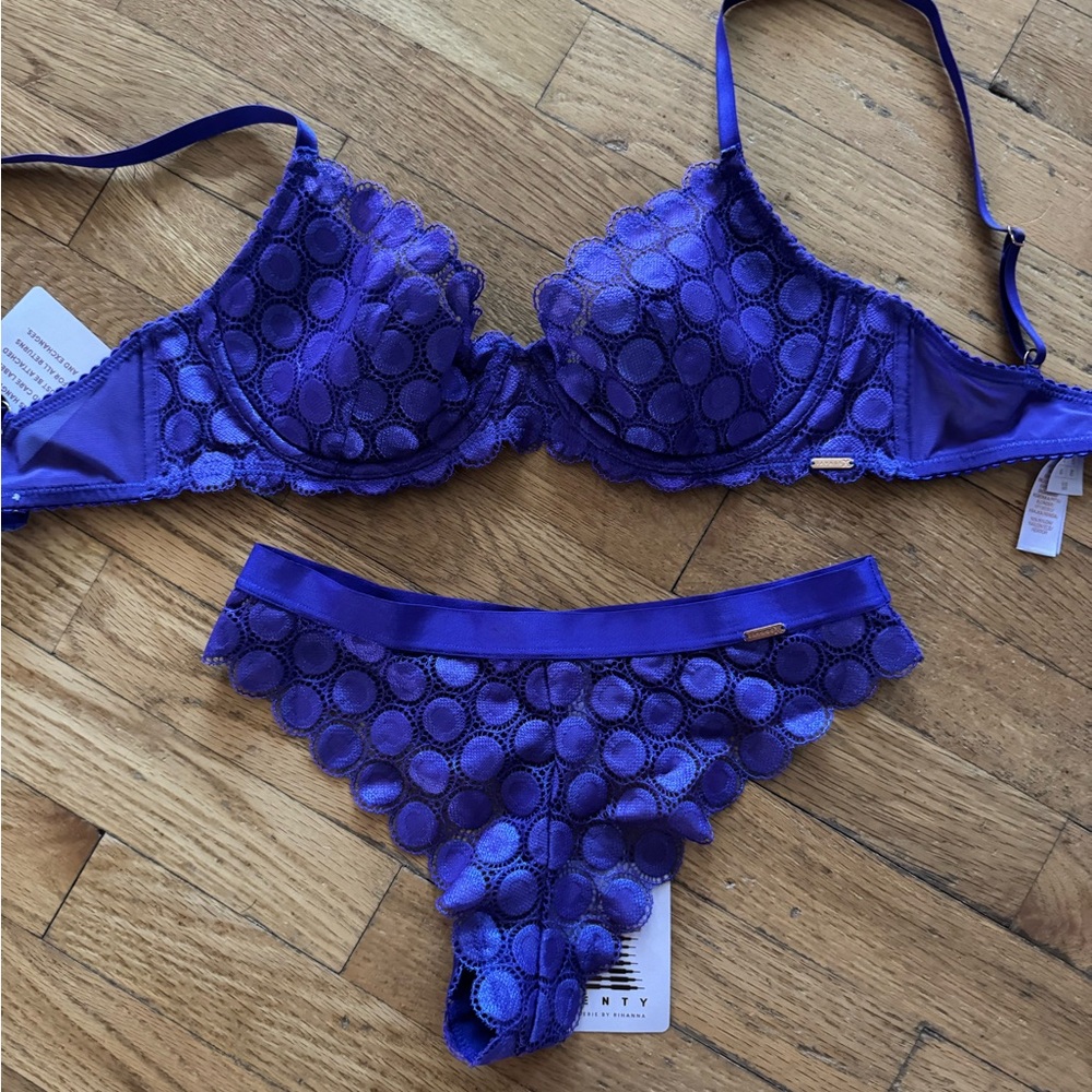 Savage X Fenty Vibrant Purple Lace Lingerie Set